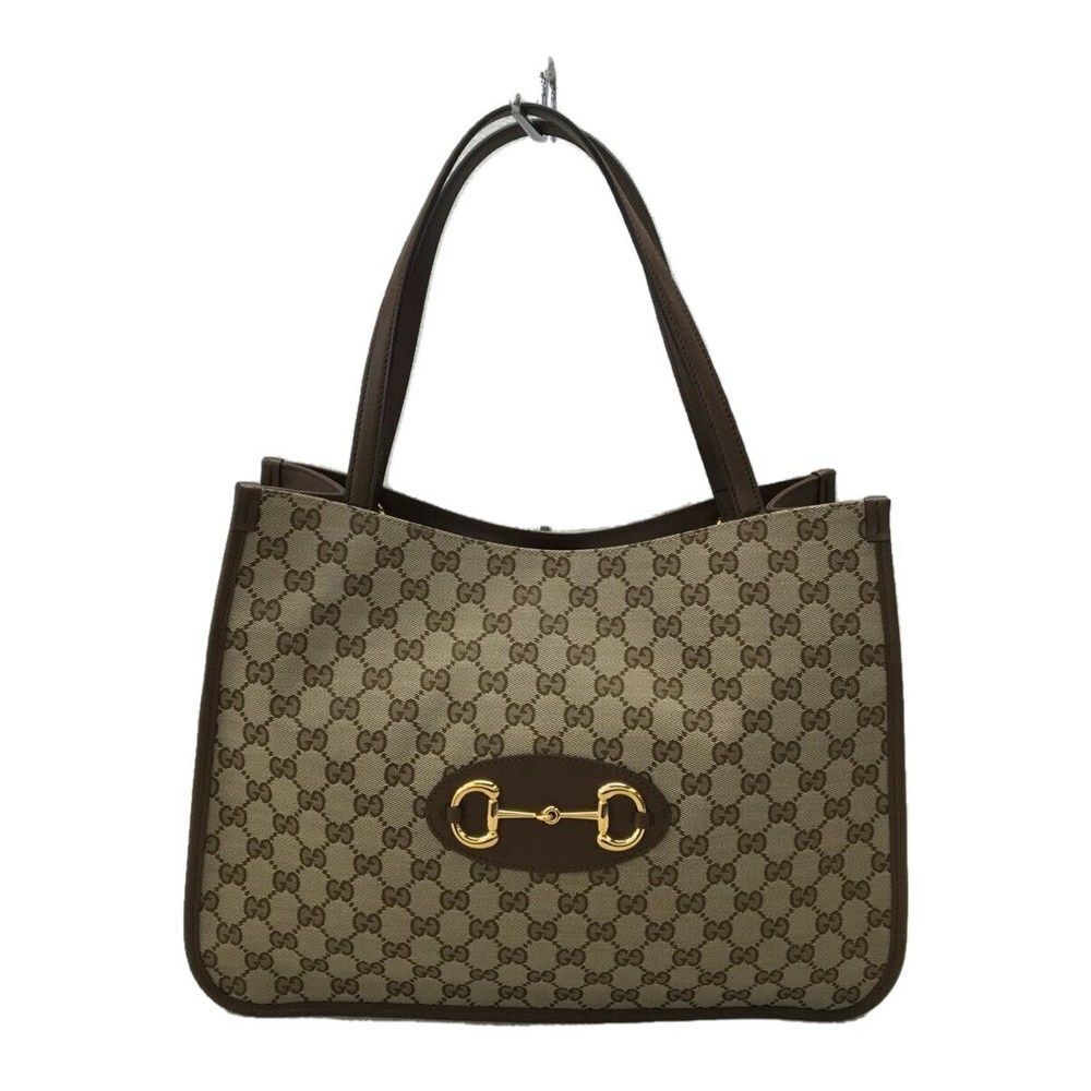 Gucci Horsebit Canvas Lether Handbag